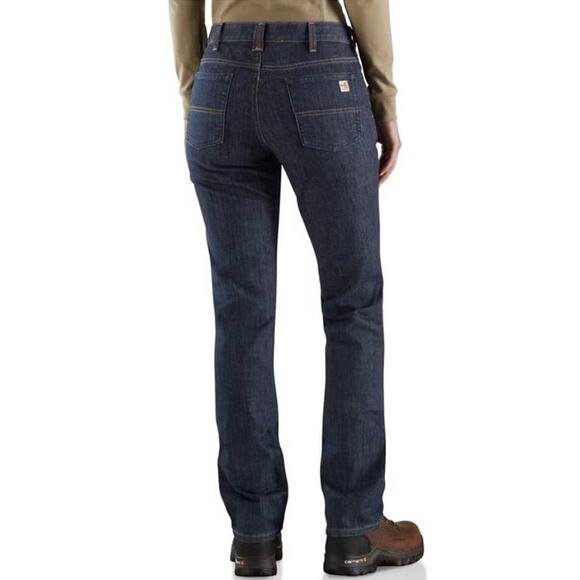 Carhartt Women’s FR Rugged Flex Jeans Original Fit Size 10S NFPA 2112 Compliant - Picture 2 of 11